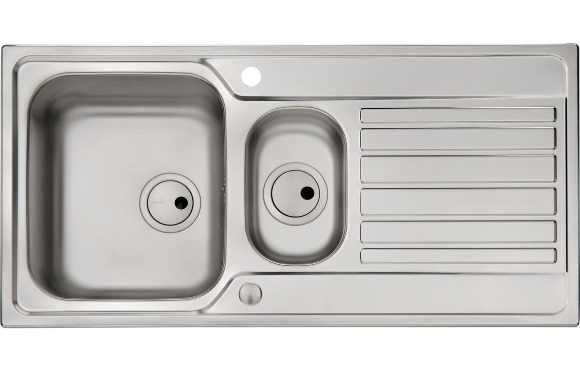 Abode Connekt 1.5B Inset Stainless Steel Sink &amp; Atlas