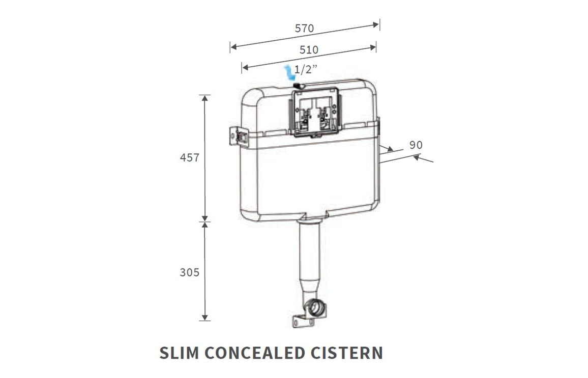 Slim Concealed Cistern