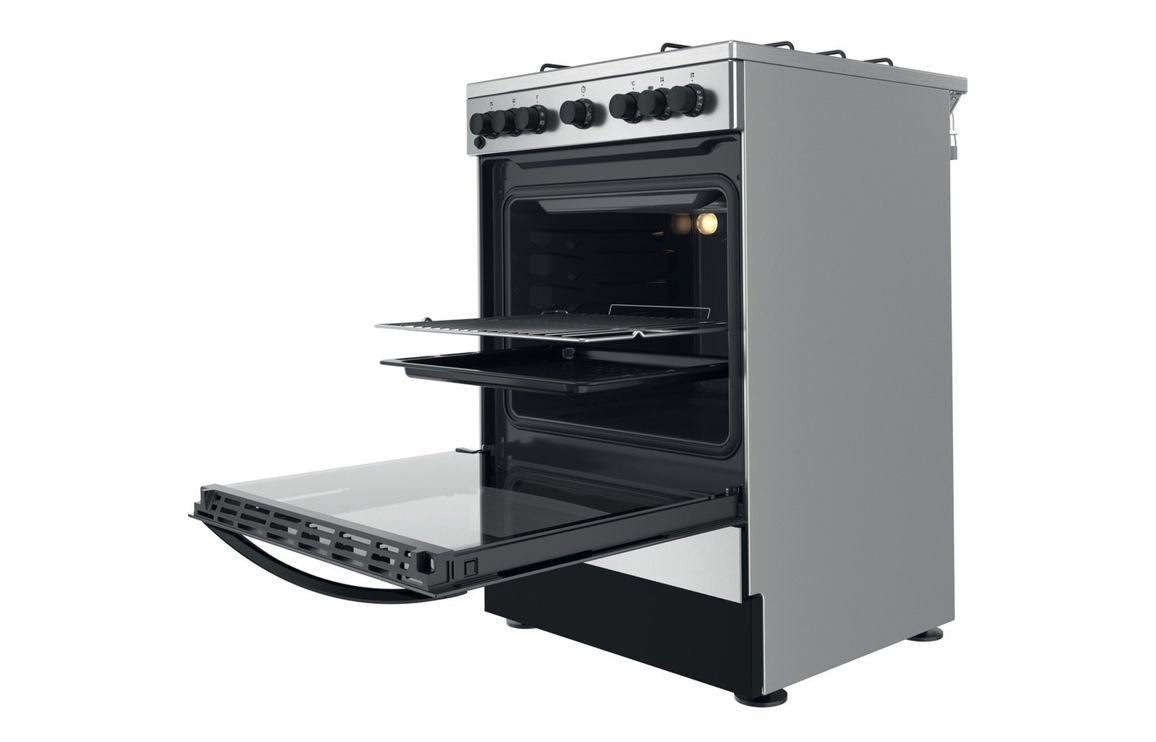 Indesit IS67G5PHX/UK Dual Fuel Single Cooker - Stainless Steel