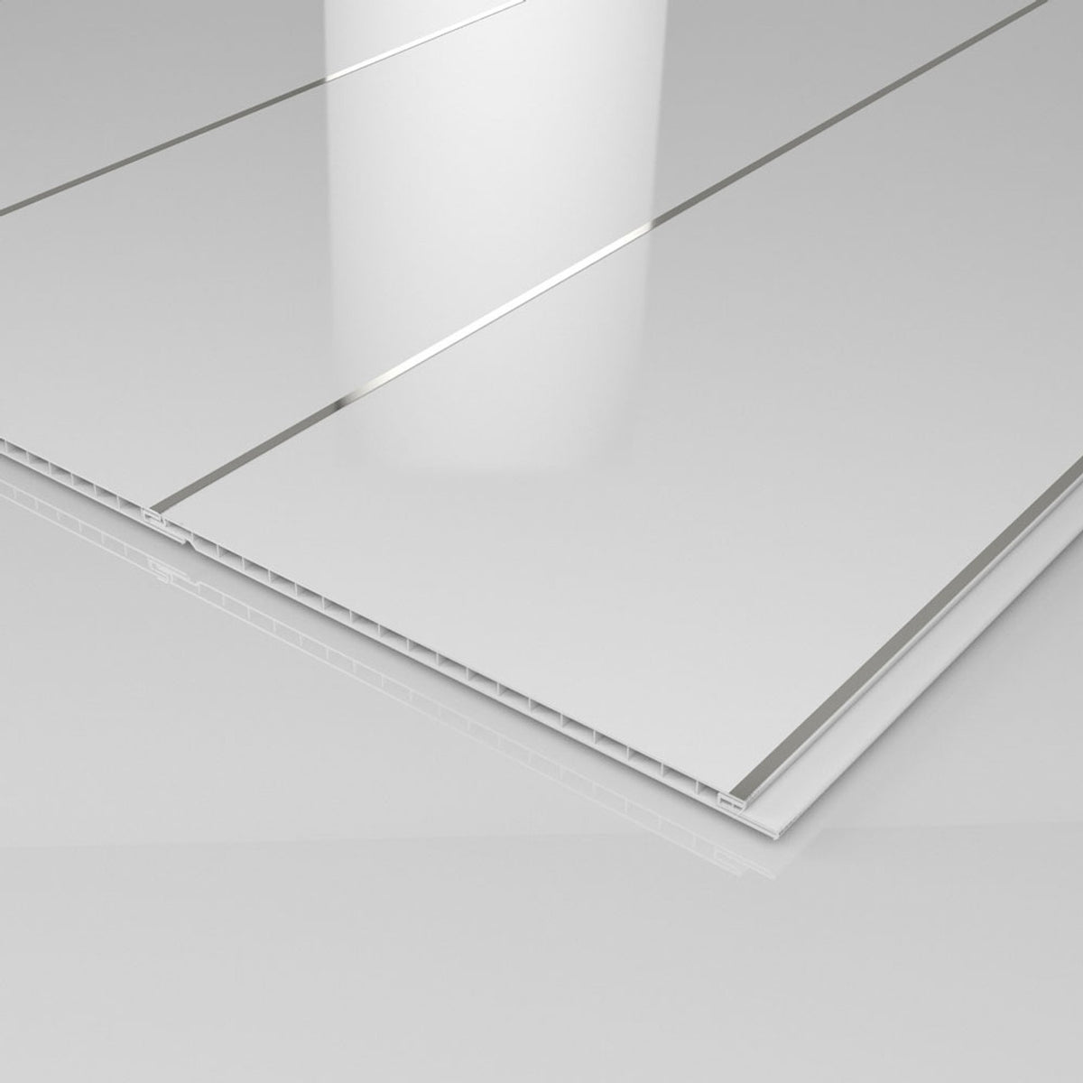 PVC Ceiling Panels - Single Chrome Gloss - 4m