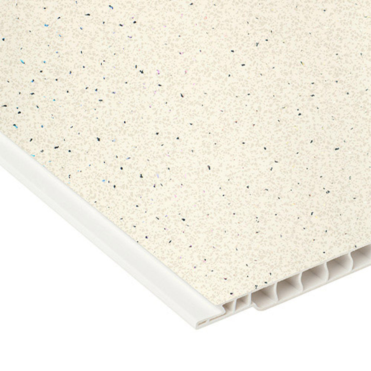 PVC Wall Panels - White Diamond Stone (T&amp;G)