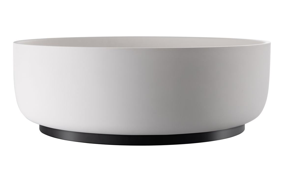 Abode Cava Round Basin Plin Tap Hole  - Matt Black