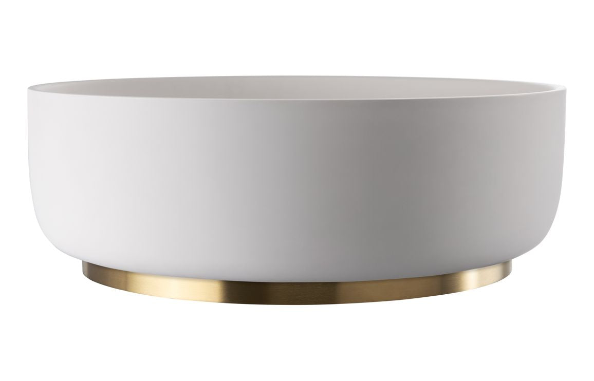 Abode Cava Round Basin Plin Tap Hole  - Brushed Brass