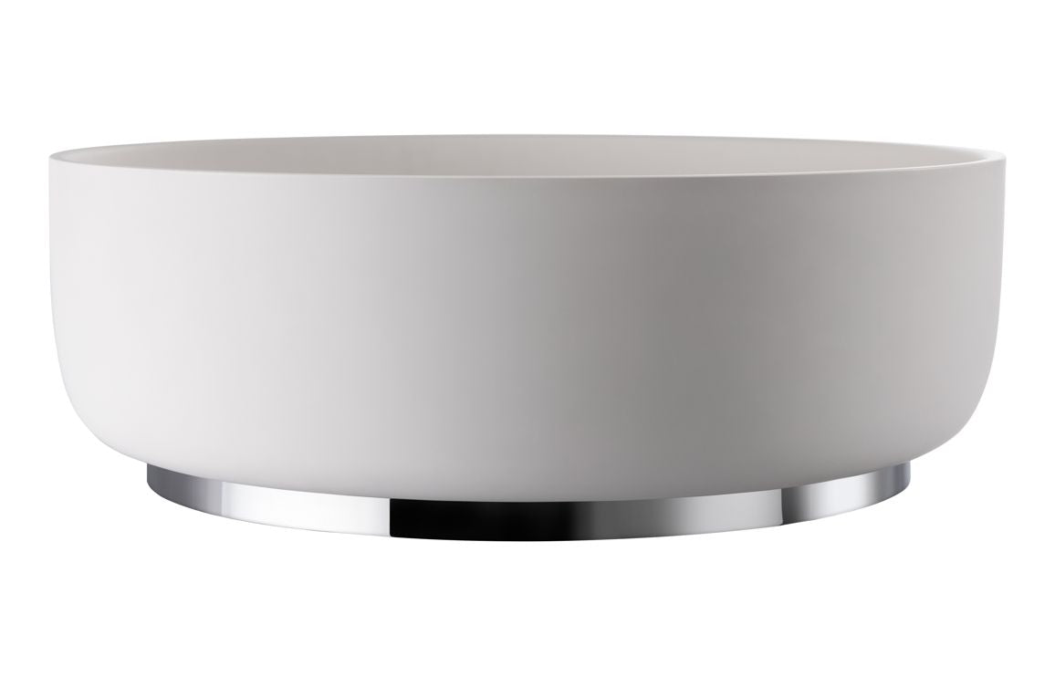 Abode Cava Round Basin Plin Tap Hole  - Chrome