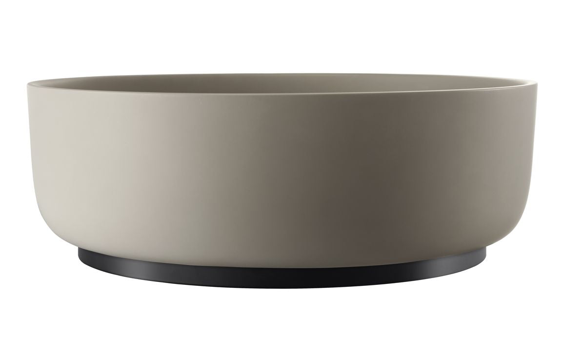 Abode Cava Round Basin Plin Tap Hole  - Matt Black