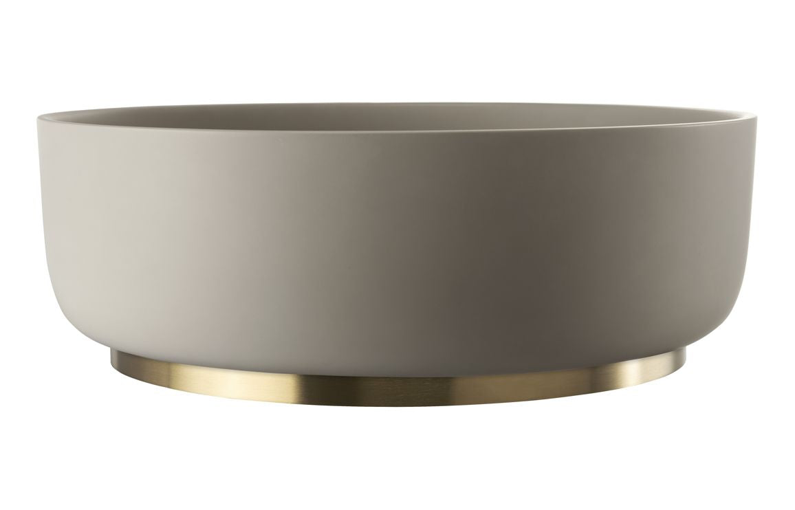 Abode Cava Round Basin Plin Tap Hole  - Brushed Brass