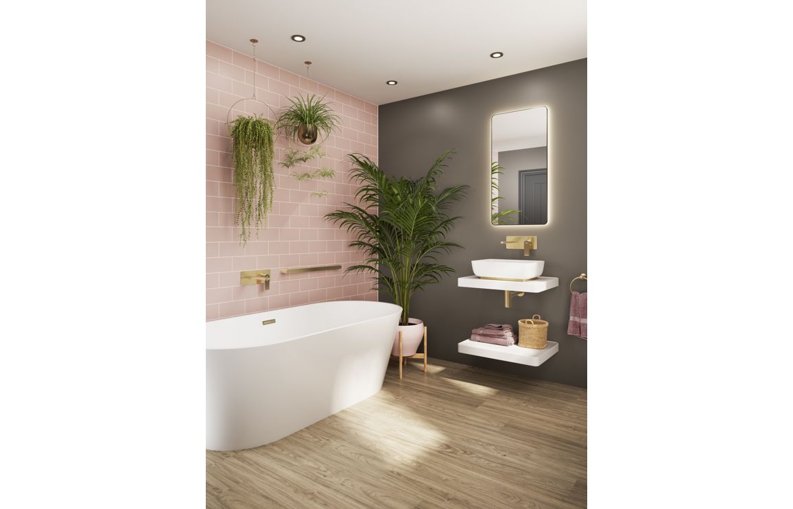Abode Cava Tablet Basin Plin Tap Hole  - Brushed Brass