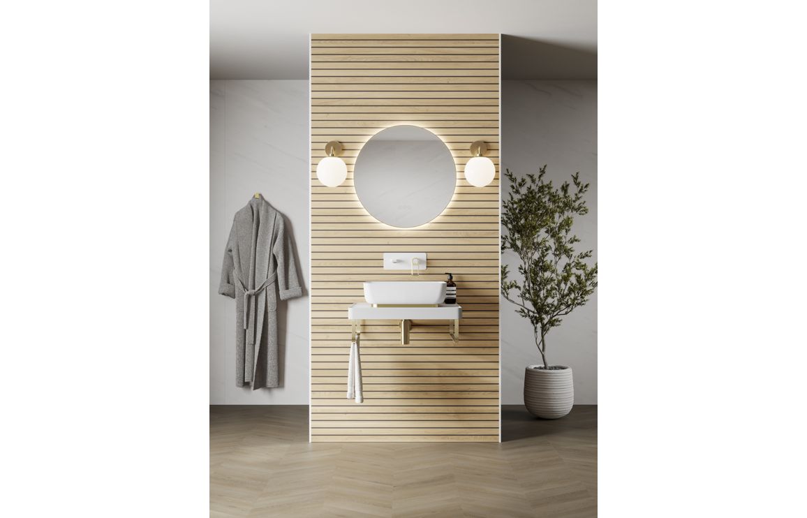 Abode Cava Tablet Basin Plin Tap Hole  - Brushed Brass