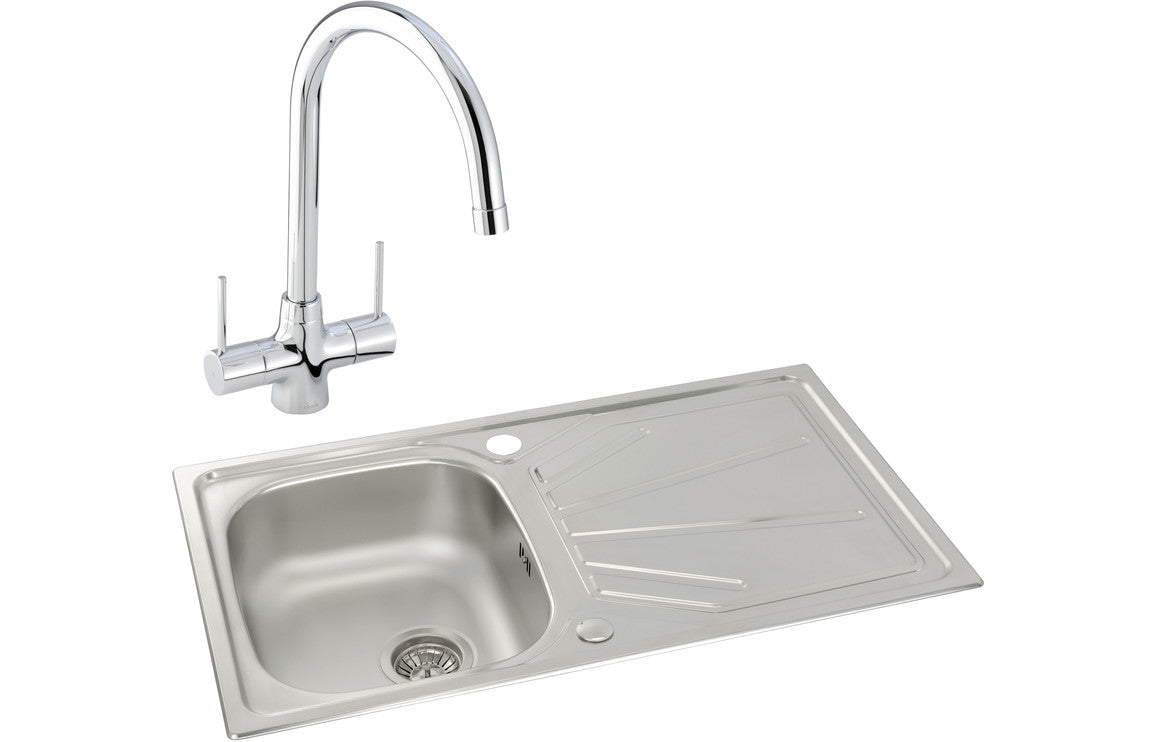 Abode Trydent 1B Inset Stainless Steel Sink &amp; Nexa Tap Pack