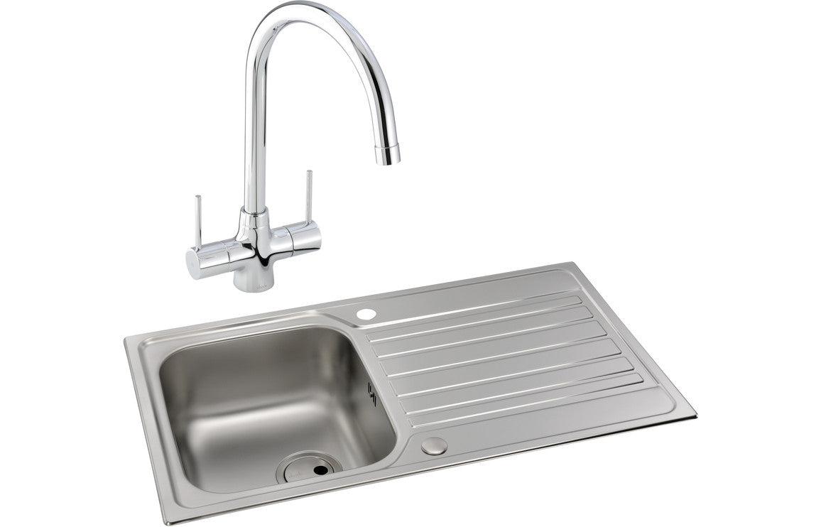 Abode Connekt 1B Inset Stainless Steel Sink &amp; Nexa Tap Pack
