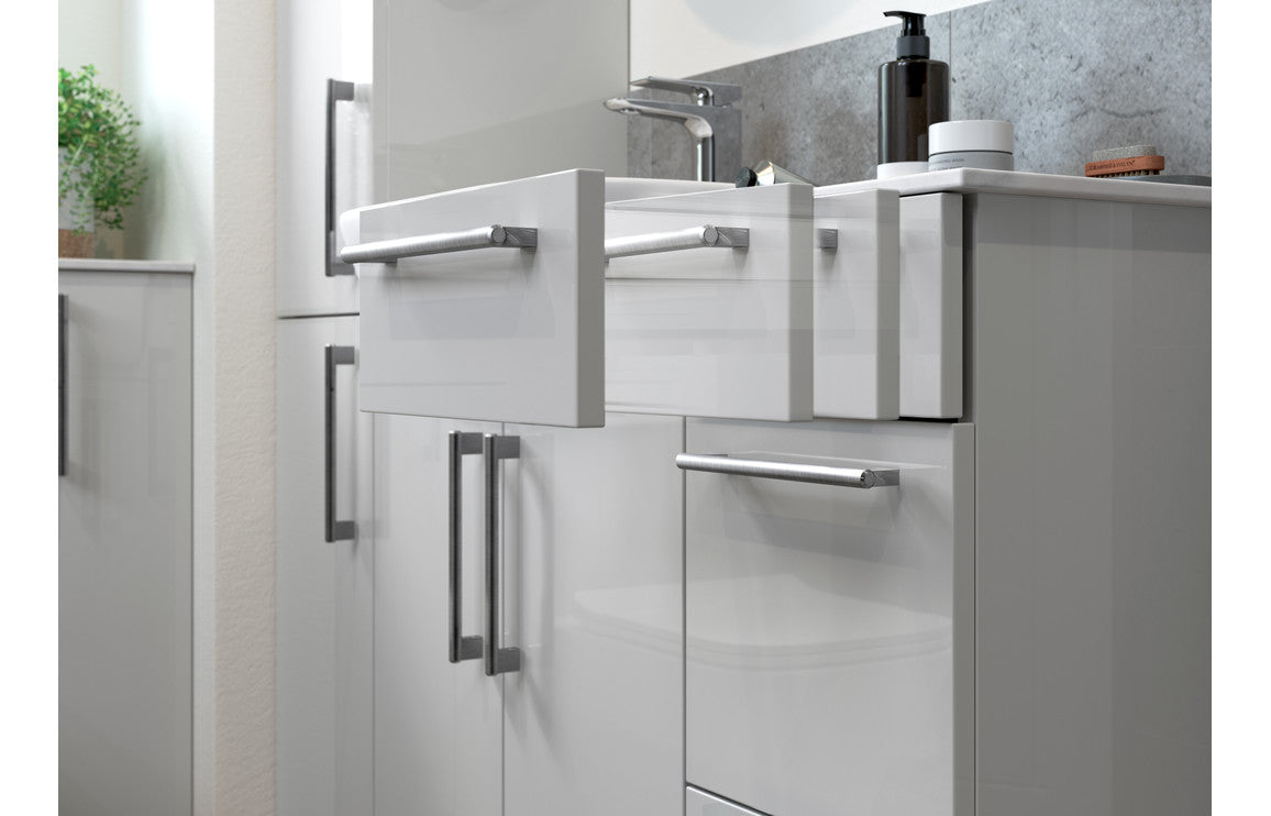 Annalise 300mm 3 Drawer Unit - Light Grey Gloss