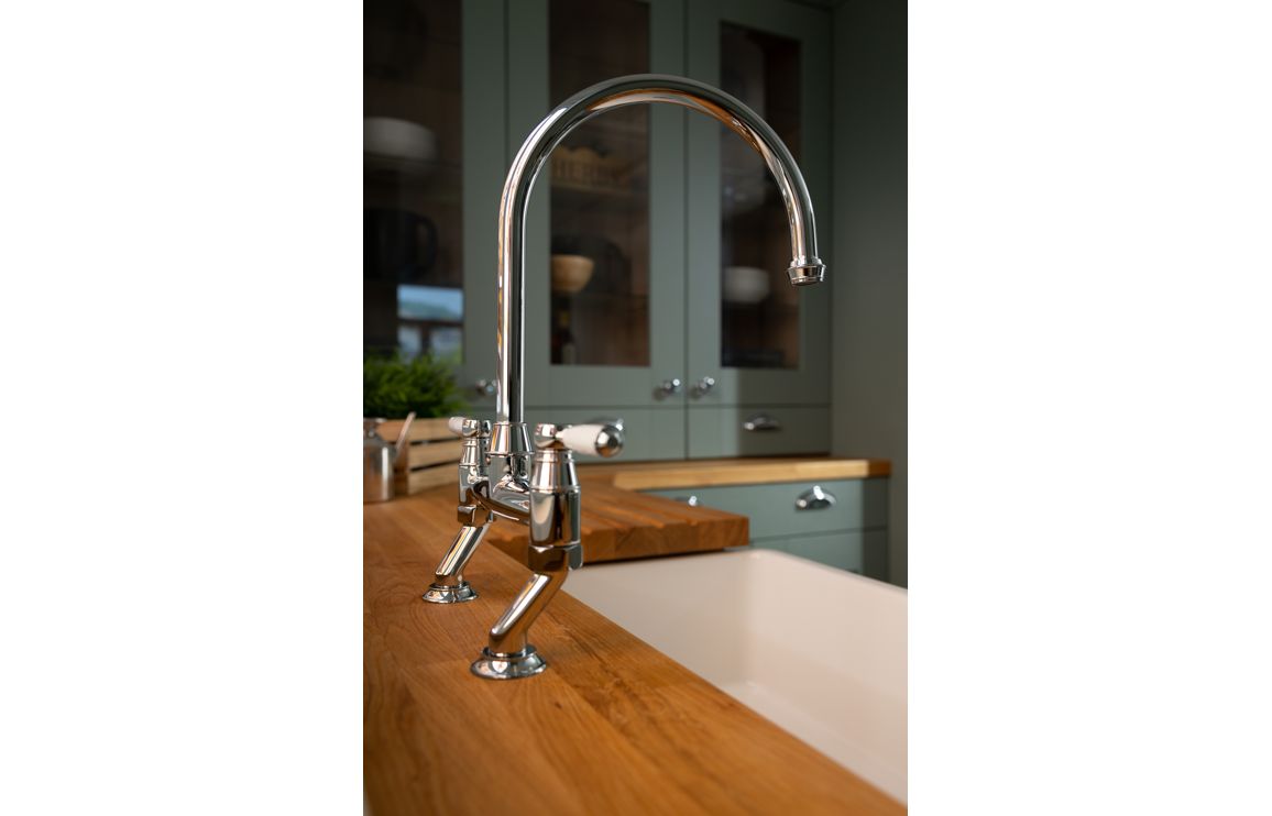 Abode Oxbury Bridge Mixer Tap - Chrome