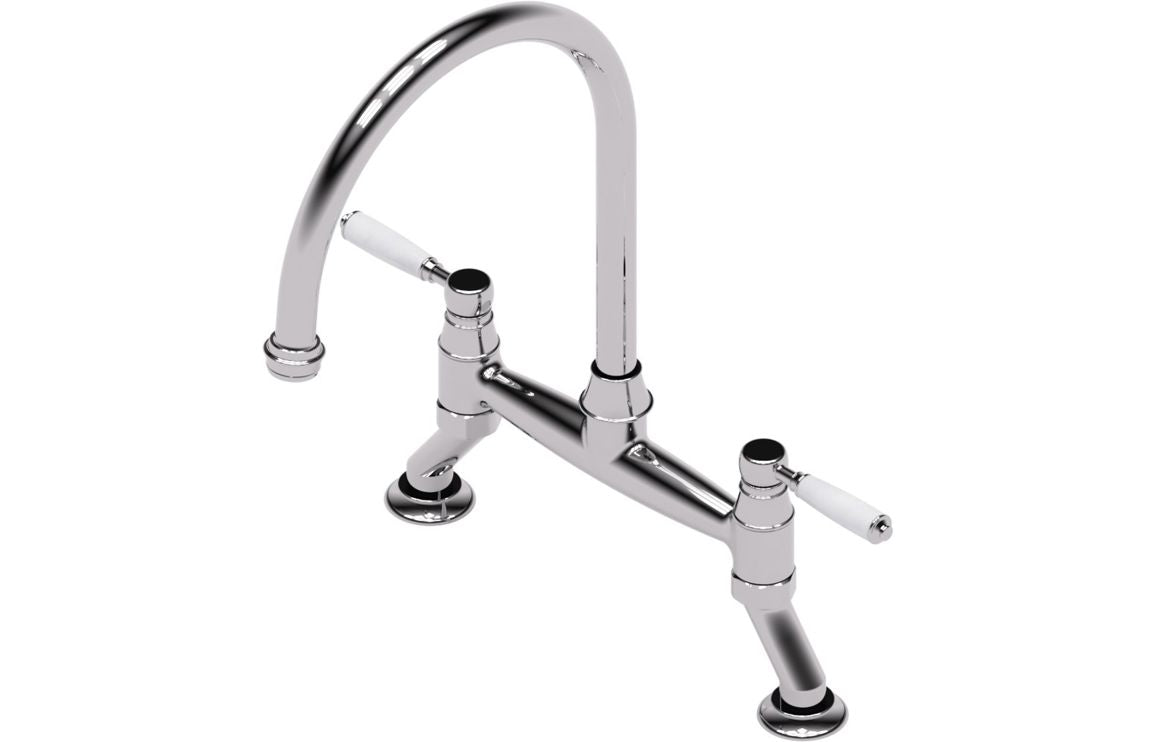 Abode Oxbury Bridge Mixer Tap - Chrome