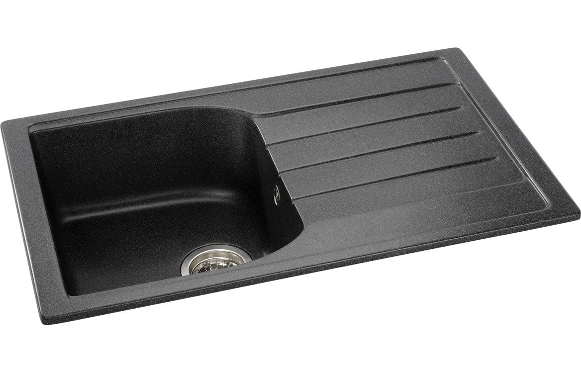 Abode Oriel 1B Inset Black Granite Sink &amp; Nexa Tap Pack