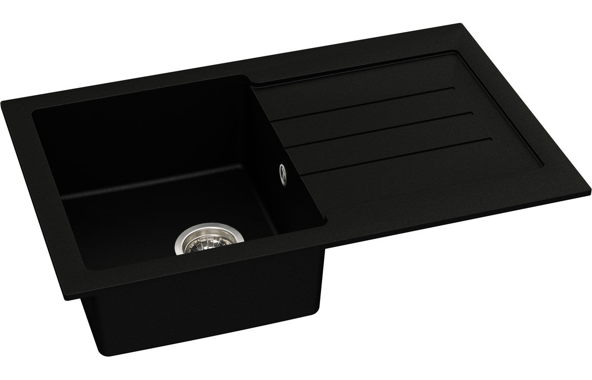Abode Xcite 1B Inset Black Metallic Sink &amp; Nexa Tap Pack
