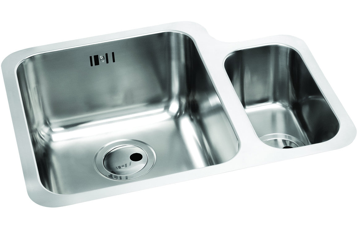 Abode Matrix 1.5B LHMB Undermount Stainless Steel Sink &amp; Specto Tap Pack