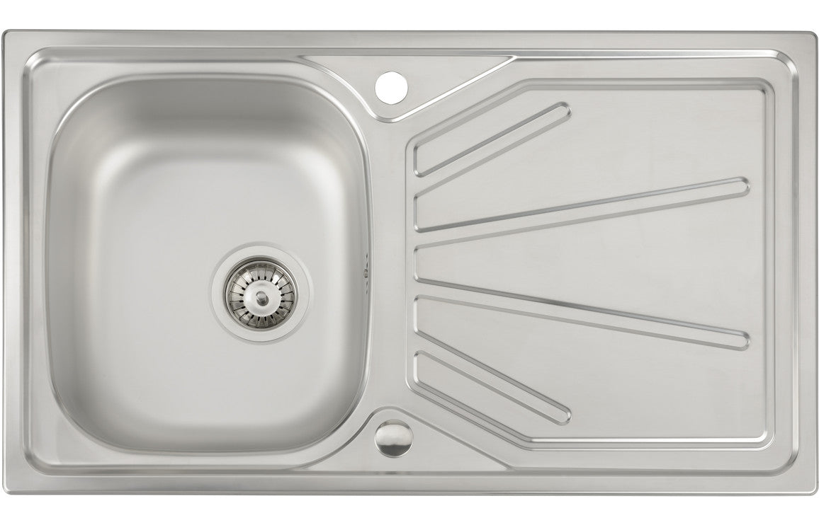 Abode Trydent 1B Inset Stainless Steel Sink &amp; Atlas Tap Pack