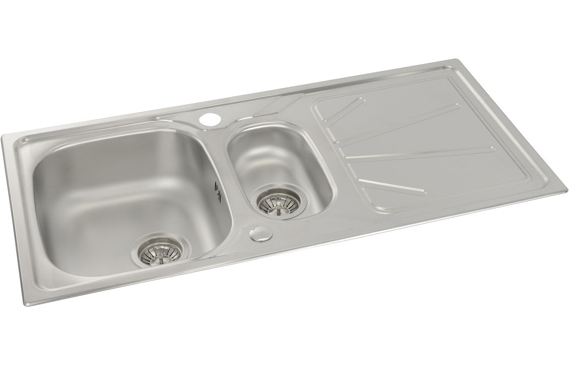 Abode Trydent 1.5B Inset Stainless Steel Sink &amp; Atlas Tap Pack