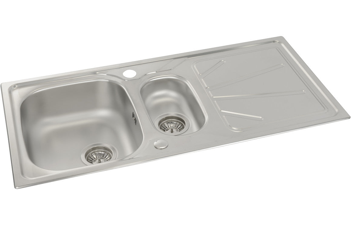 Abode Trydent 1.5B Inset St/Steel Sink &amp; Nexa Tap Pack