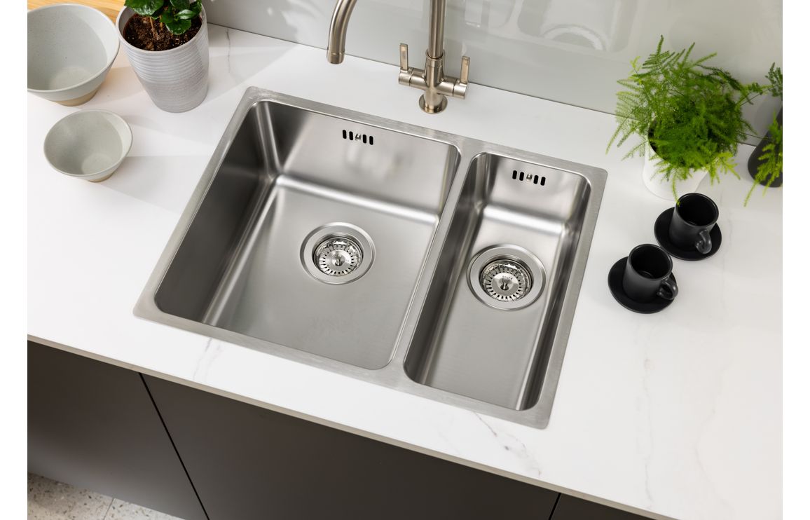 Abode Matrix R25 1.5B LHMB Inset/Undermount Sink - Stainless Steel