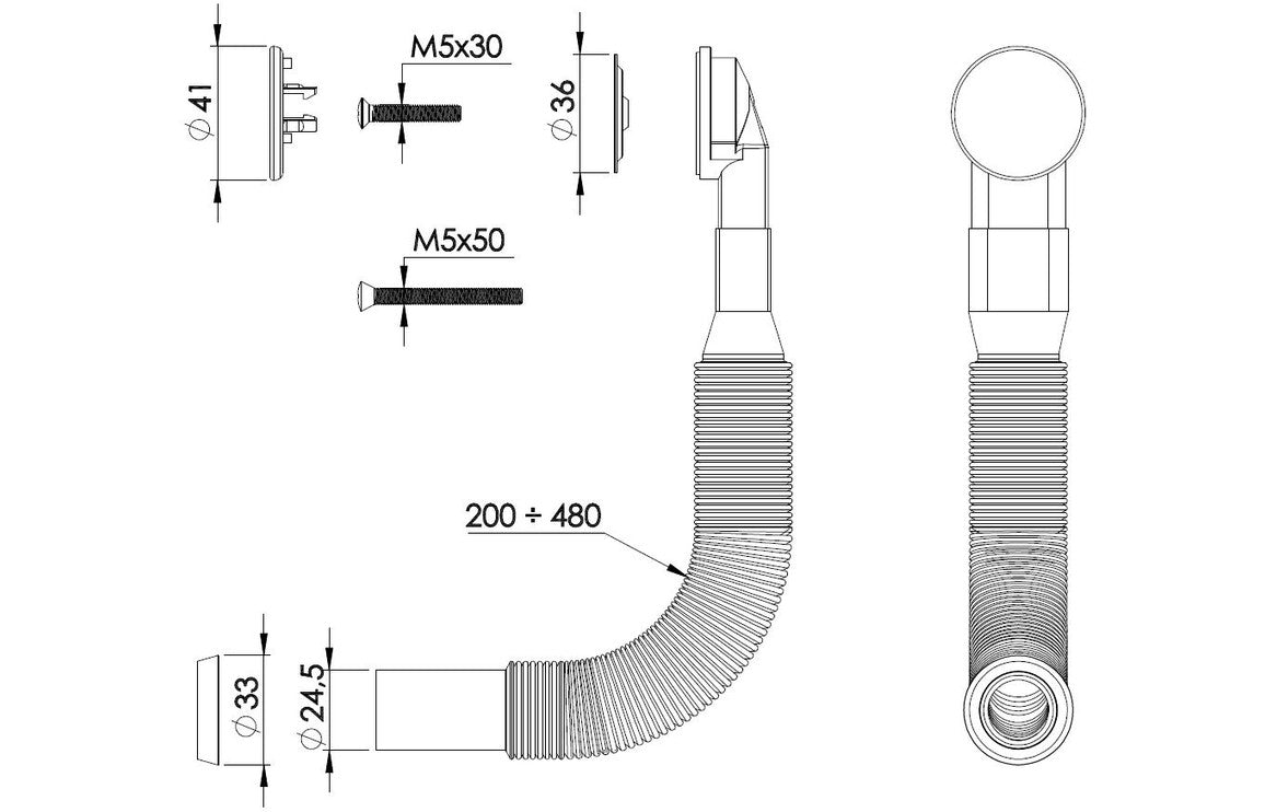 Abode Round Overflow Kit - For Ceramic/Granite Sinks