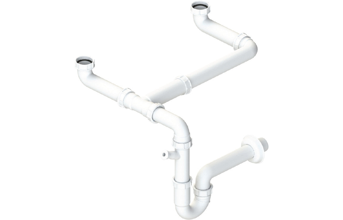 Abode Multi Bowl Pipework Kit - White