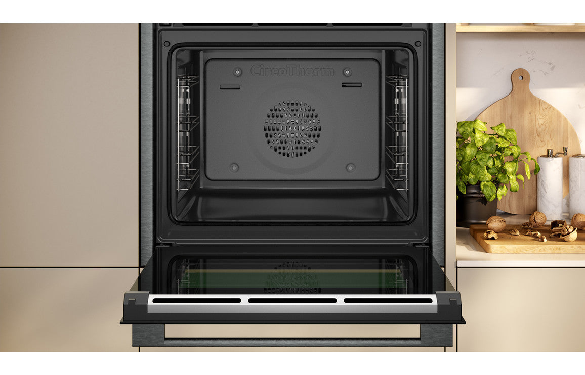 Neff N70 B24CR31G0B Single Electric Oven - Black With Graphite Trim