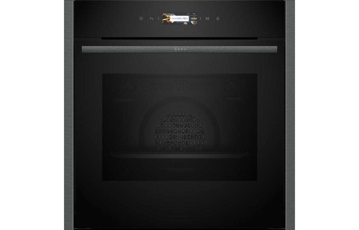 Neff N70 B24CR31G0B Single Electric Oven - Black With Graphite Trim