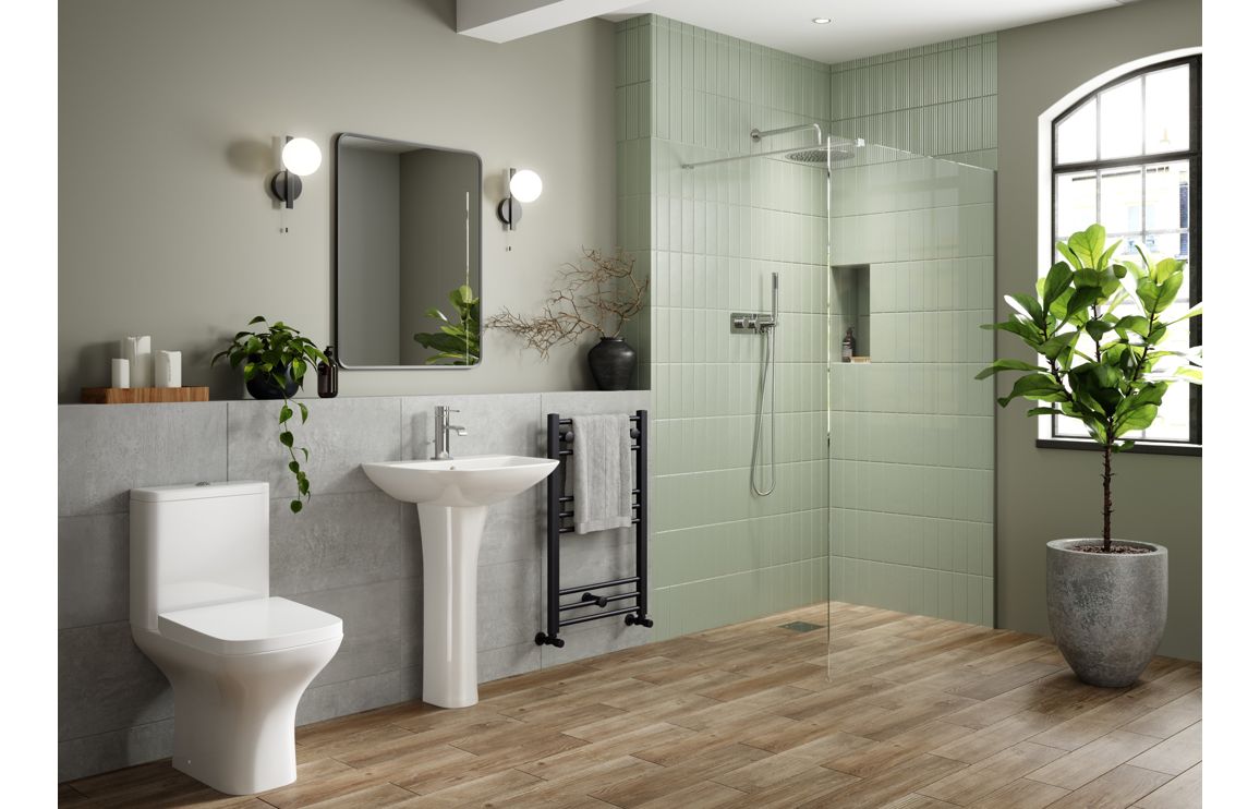 Kasai Short Projection Close Coupled Fully Shrouded WC &amp; Slim Soft Close Seat