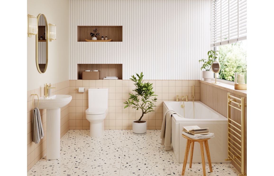 Boteti Full Suite &amp; Bath w/Brushed Brass Finishes
