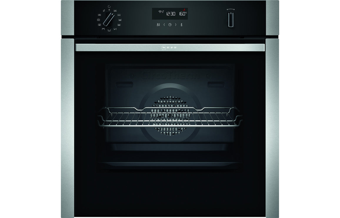 Neff N50 B6ACH7HH0B Single Slide &amp; Hide Pyrolytic Oven - Stainless Steel