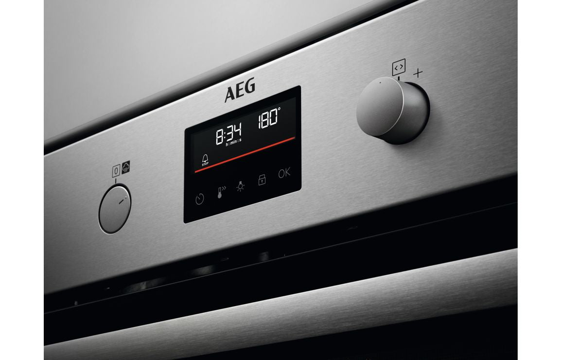 AEG BPK355061M Single Pyrolytic Oven With Steam - Stainless Steel