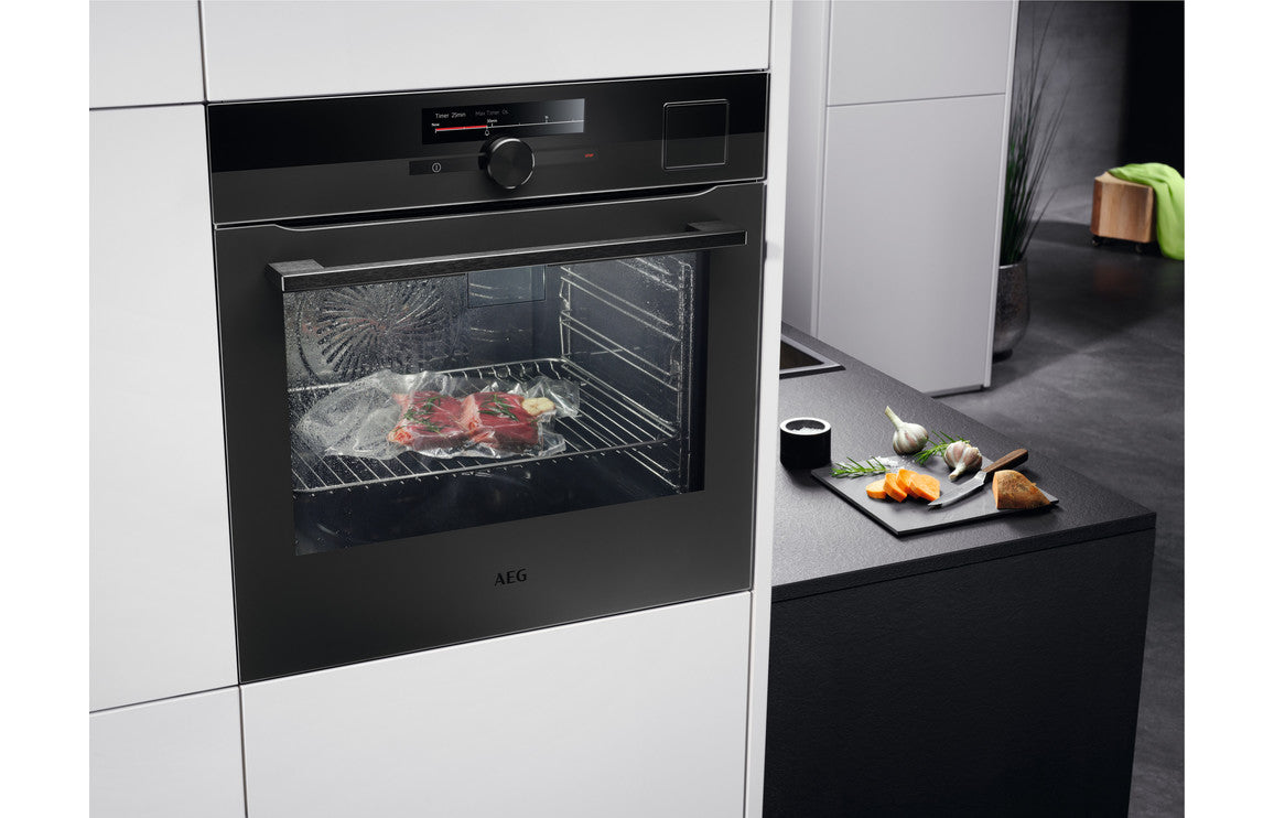 AEG BSK999330T Single Electric Oven With Steamify - Matt Black