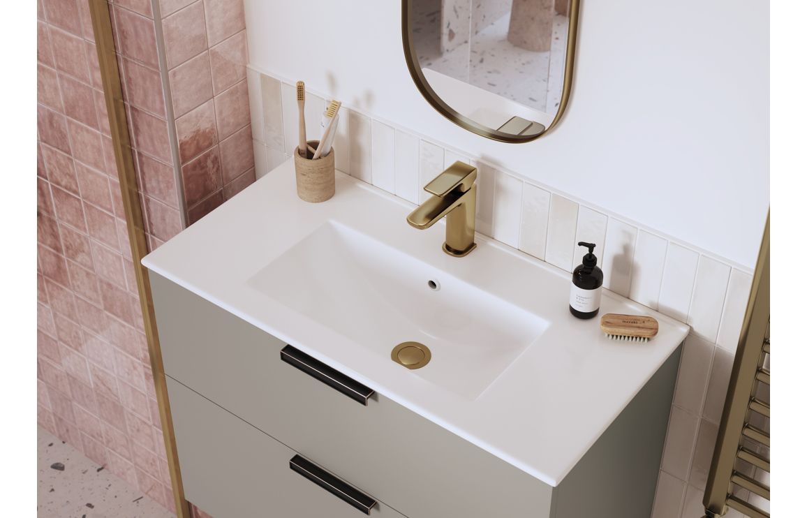 Komati Cloakroom Basin Mixer &amp; Waste - Brushed Bronze