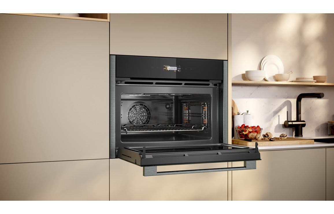 Neff N70 C24MR21G0B Compact Electric Oven &amp; Microwave - Black w/Graphite Trim