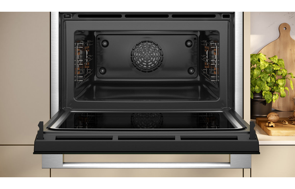 Neff N70 C24MR21N0B Compact Electric Oven &amp; Microwave - Black w/Steel Trim
