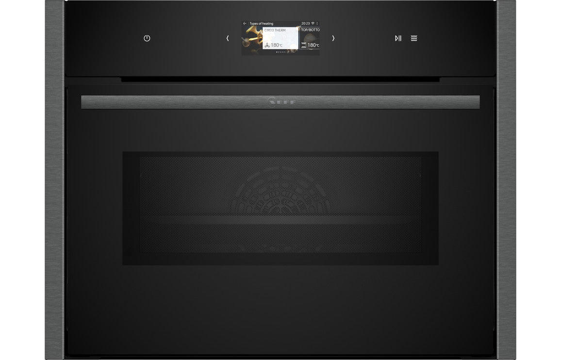 Neff N90 C24MS31G0B Compact Electric Oven &amp; Microwave - Black w/Graphite Trim