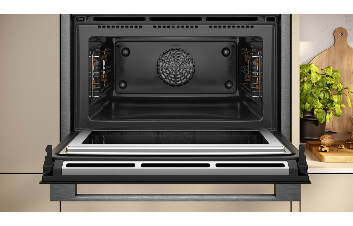 Neff N90 C24MS71G0B Compact Pyrolytic Oven &amp; Microwave - Black w/Graphite Trim