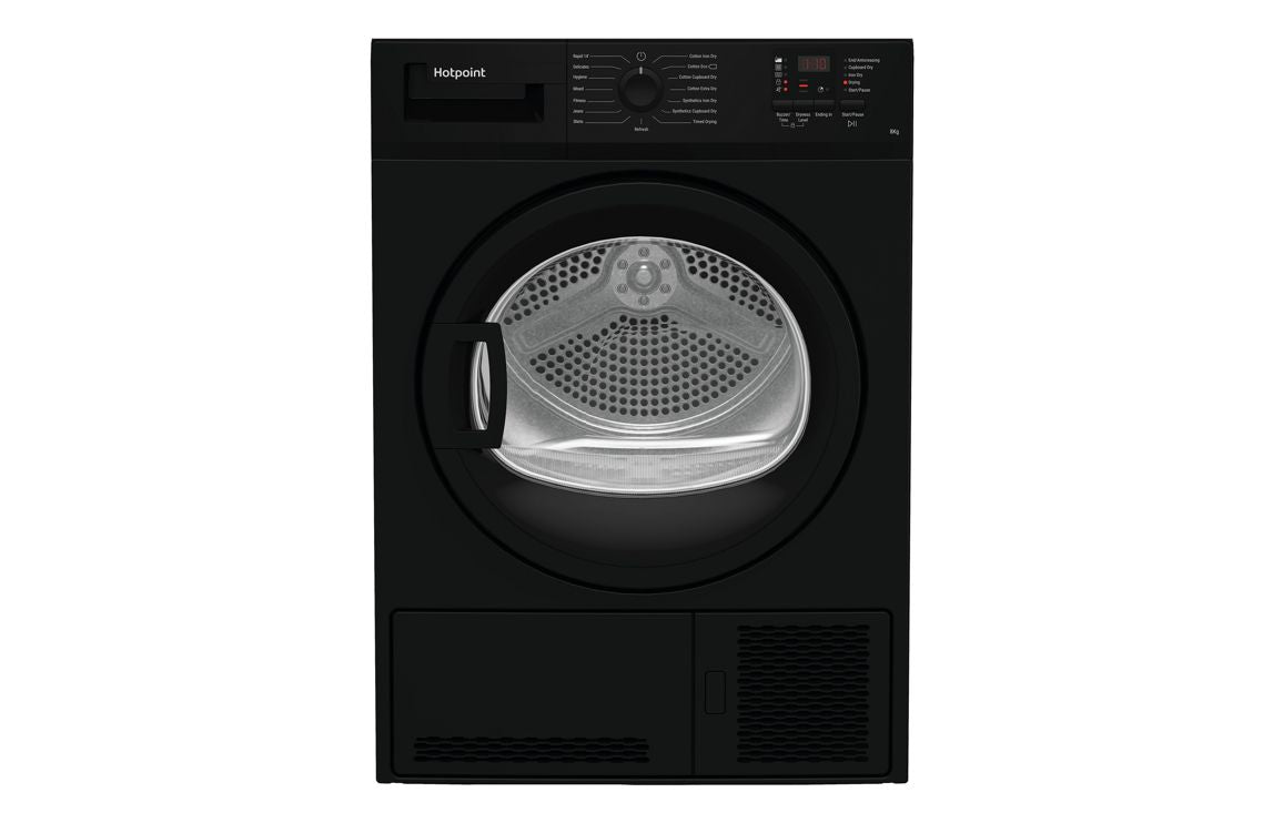 Hotpoint C HD C82 BBGD UK F/S 8kg Condenser Dryer - Black