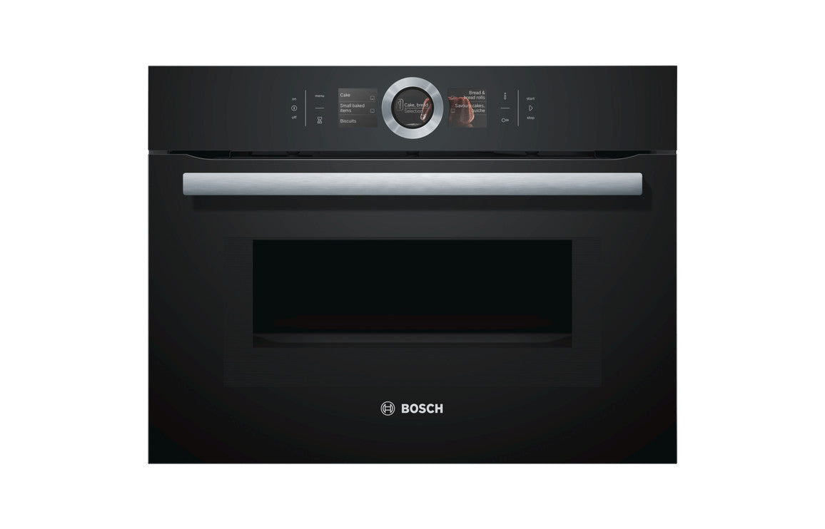Bosch Series 8 CMG656BB6B Compact Oven &amp; Microwave - Black