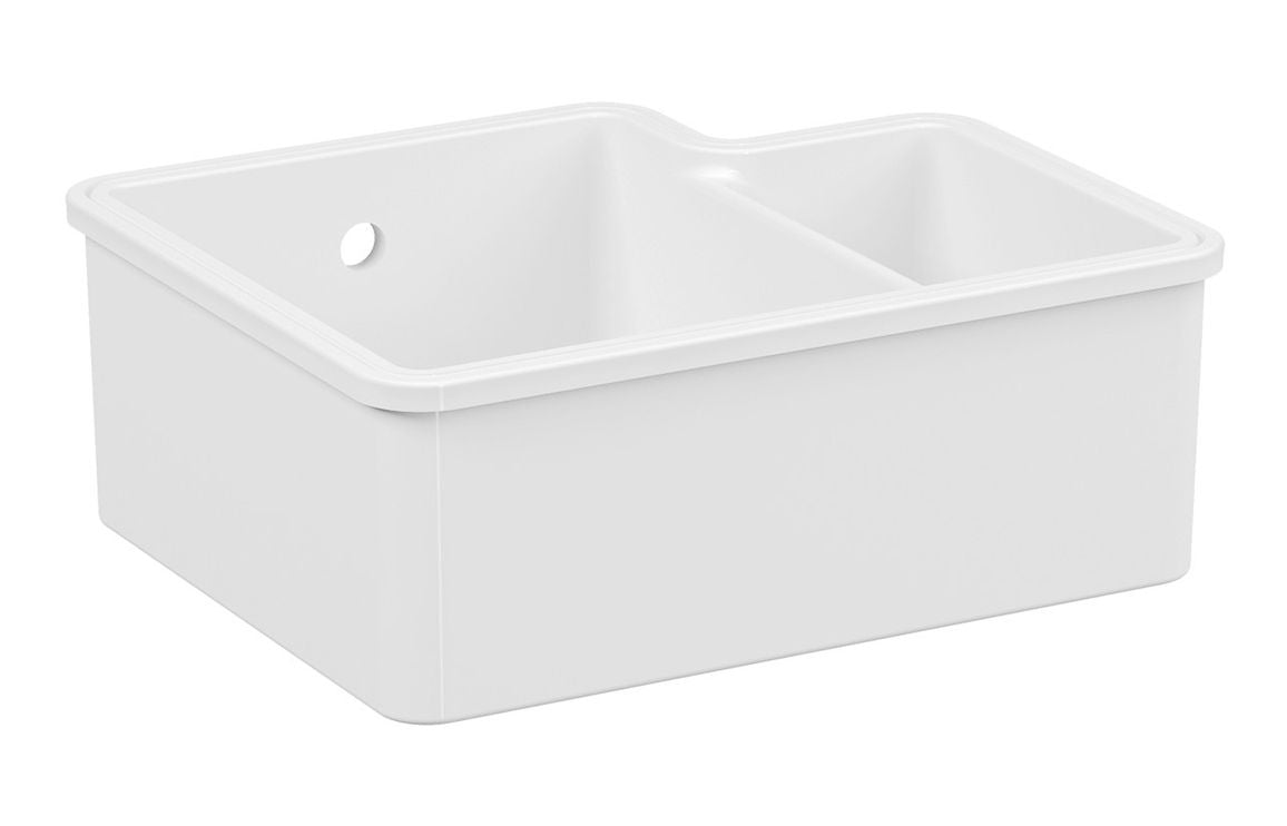 Prima 1.5B LHMB Undermount Ceramic Sink (Inc. Waste) - White