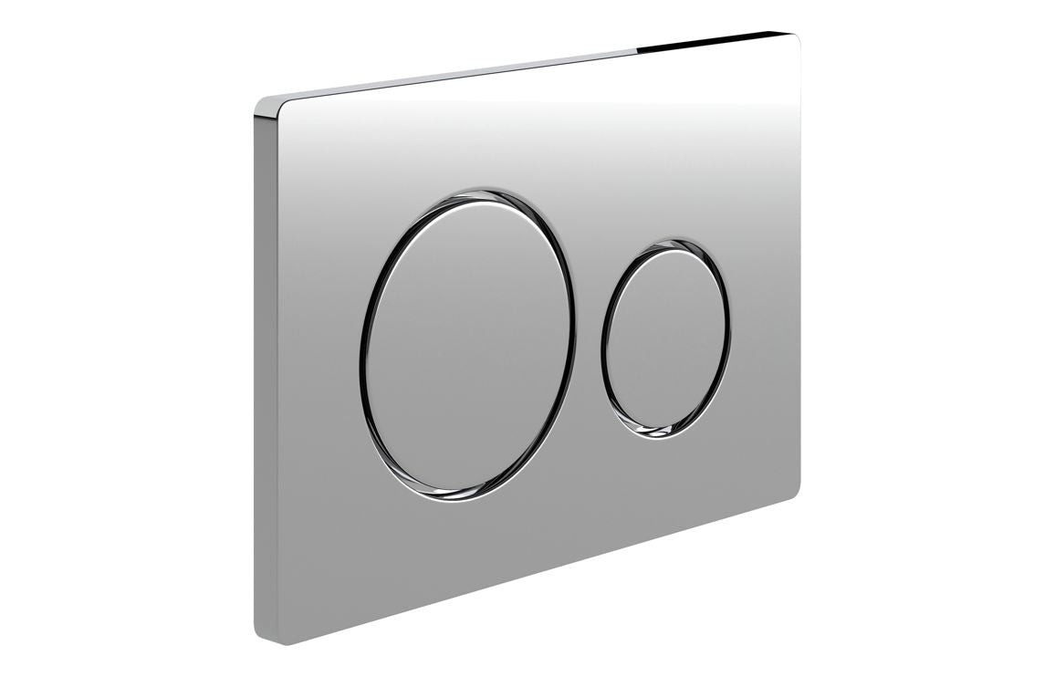 Round Push Button Flushplate - Chrome