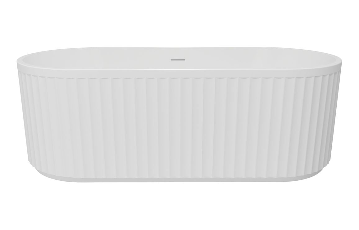 Saya Fluted Freestanding 1700x750x570mm 0 Tap Holes Bath