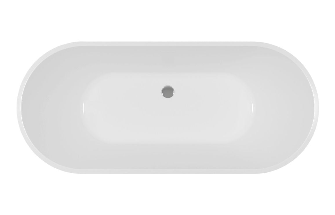 Saya Fluted Freestanding 1700x750x570mm 0 Tap Holes Bath