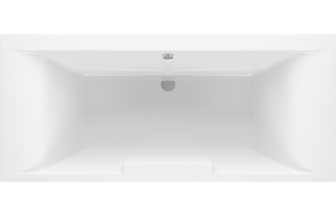 Patos Deluxe Square Double End 1700x750x550mm 0 Tap Holes Bath withLegs