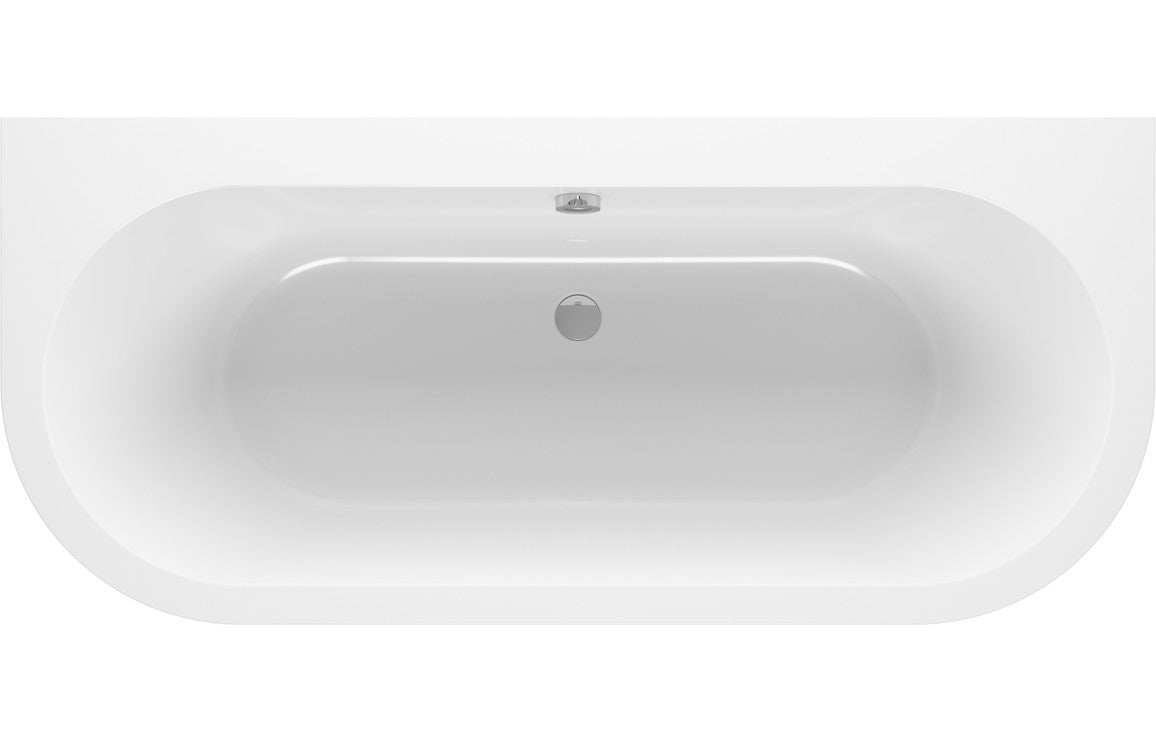 Manuel Back To Wall SUPERCAST 1700x750x600mm 0 Tap Holes Bath withLegs