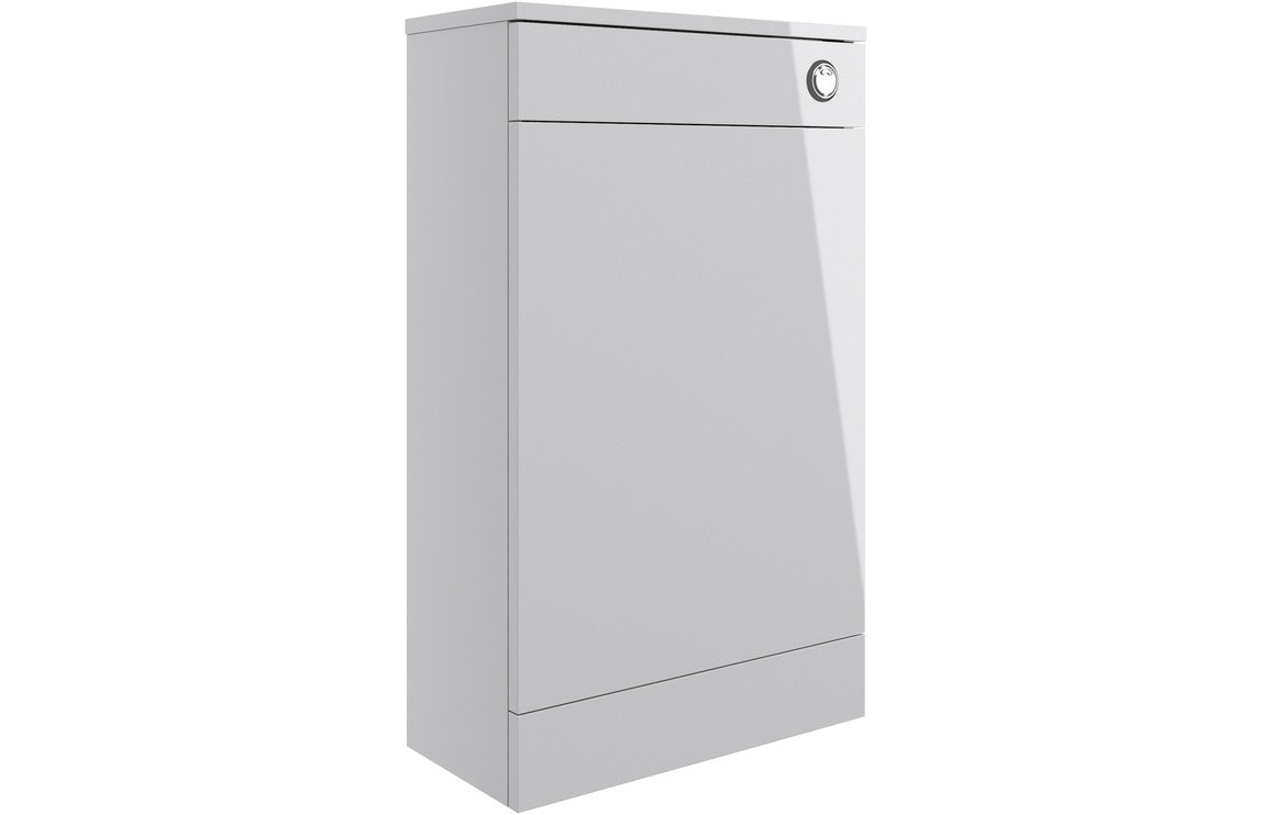 Bohai 510mm Floor Standing Furniture Pack - Grey Gloss with Brushed Brass Finishes