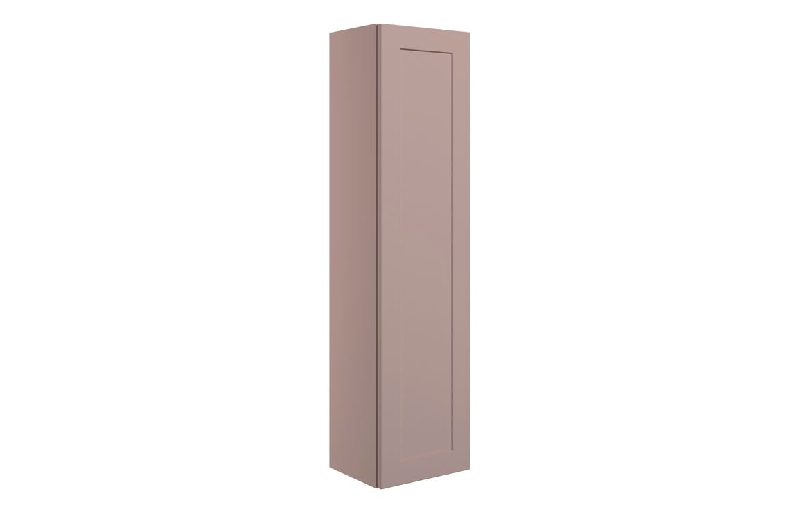 Amaya 350mm Wall Hung 1 Door Tall Unit - Matt Peony