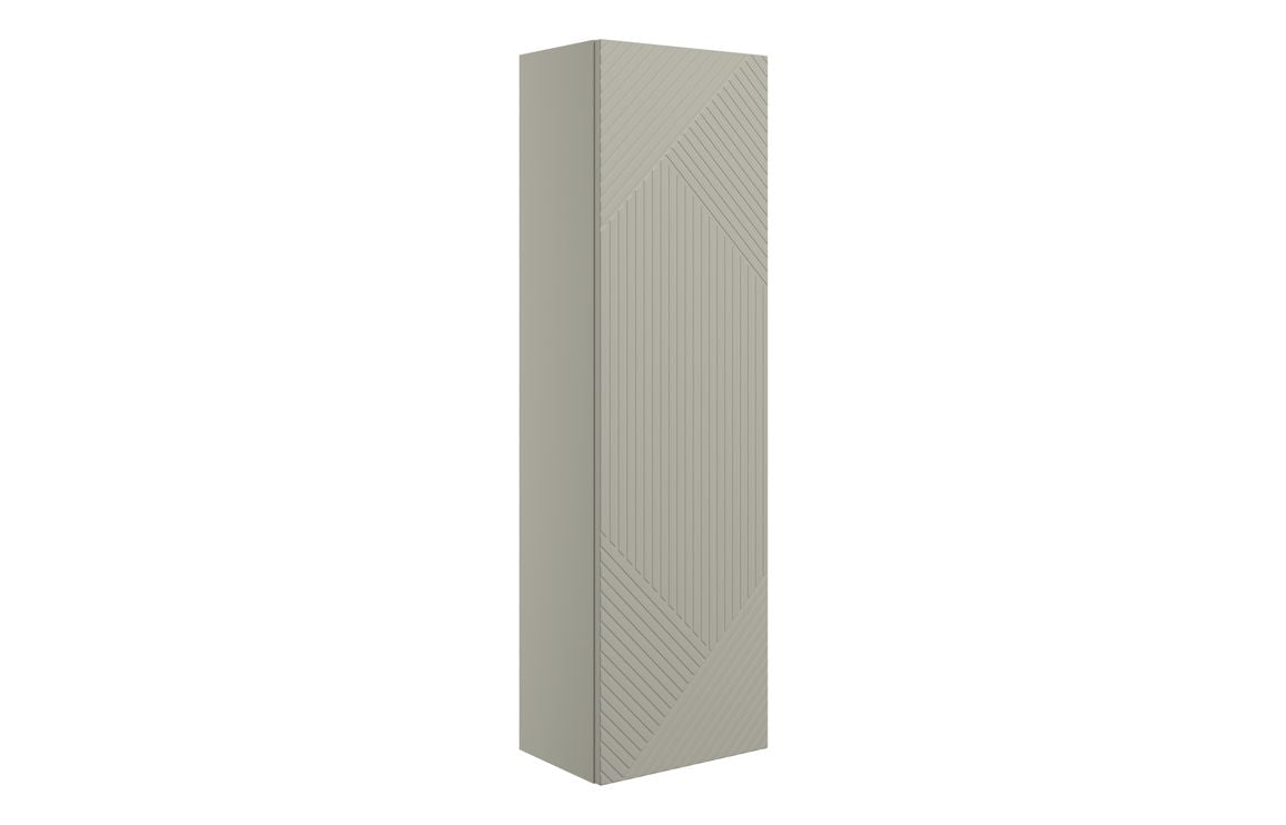 Calla 350mm Wall Hung 1 Door Tall Unit - Matt Oat