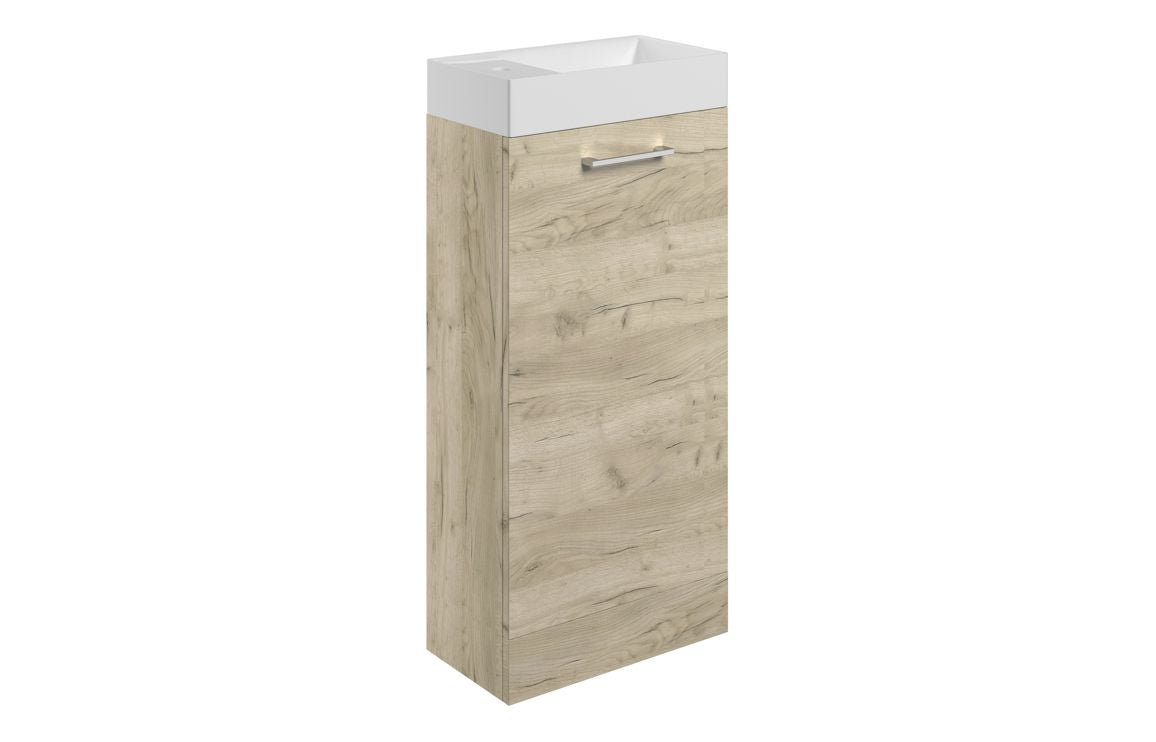 Bohai 410mm F/S Basin Unit &amp; C/C Toilet Pack - Oak